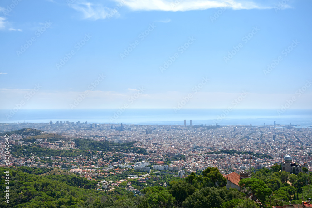View on beautiful city from highest point