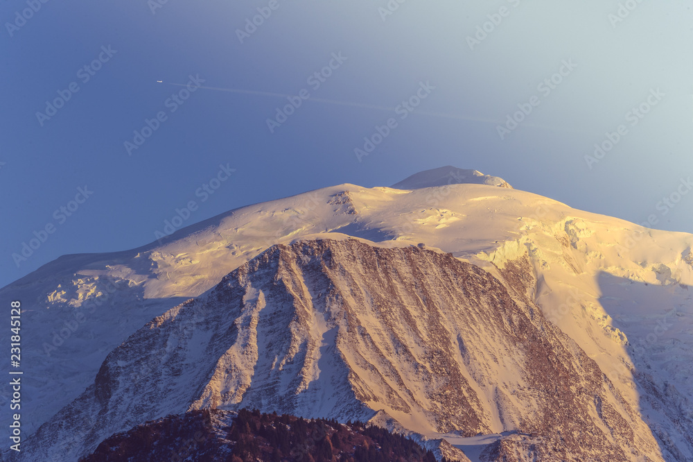 Coucher de Soleil sur le Mont Blanc