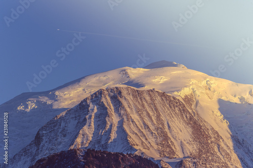 Coucher de Soleil sur le Mont Blanc