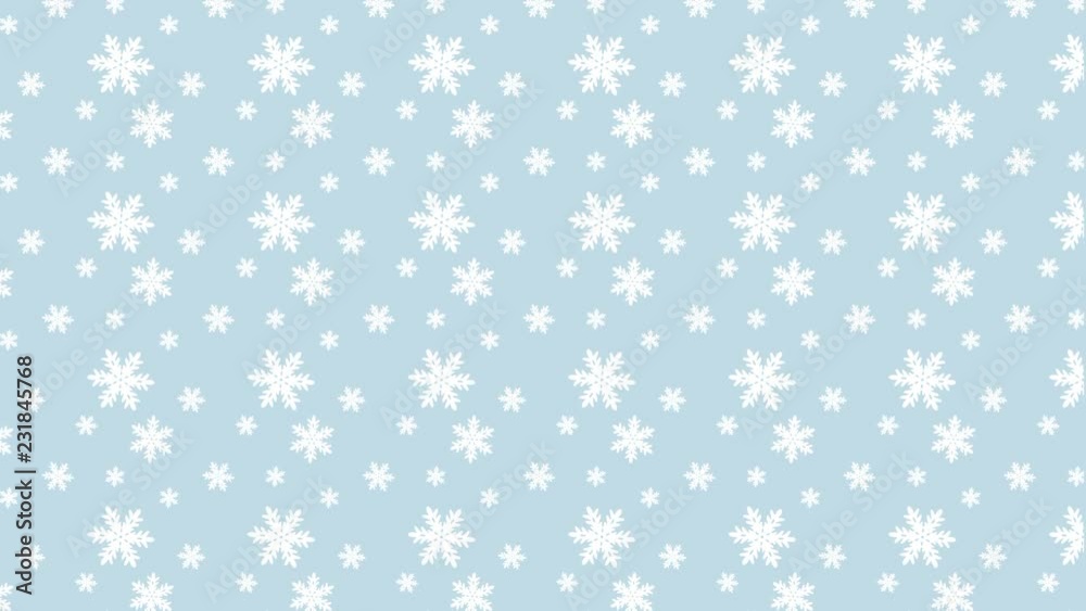 Seamless blue pattern with snowflakes, animation Seamless blue pattern with snowflakes, animation