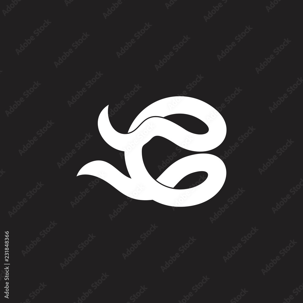 letter c ribbon motion logo vector letter c ribbon motion logo vector