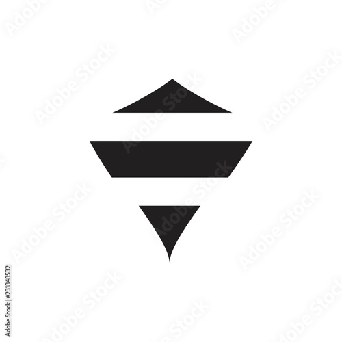 bee shield shape logo vector