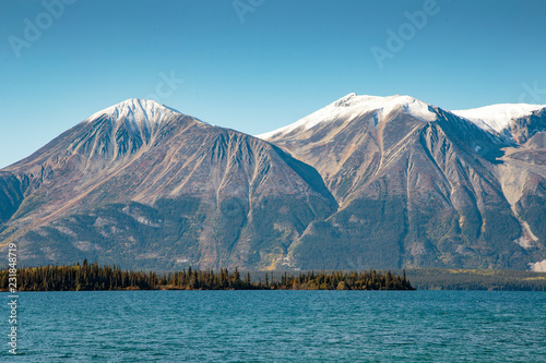 View of Atlin lake, British Columbia Canada photo