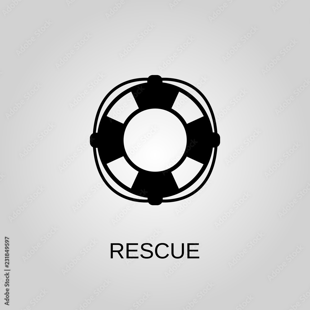 Rescue icon. Rescue symbol. Flat design. Stock - Vector illustration. Rescue icon. Rescue symbol. Flat design. Stock - Vector illustration.
