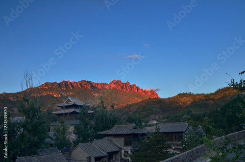 sunset in Beijin Wtown