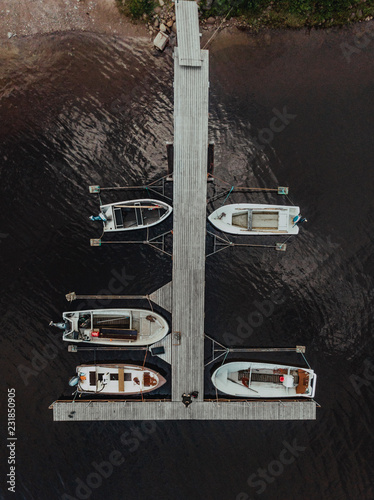 Aerial photo of a Jetty in Sweden