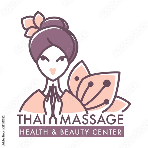 Thai massage health and beauty salon center poster
