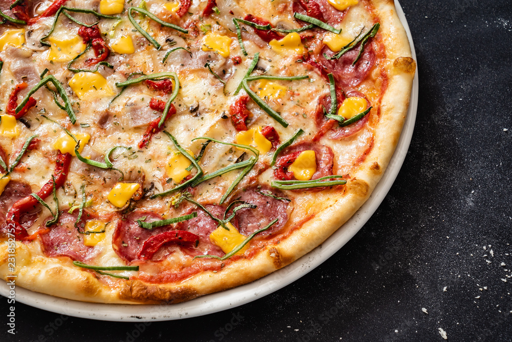 pizza with corn pizza with corn
