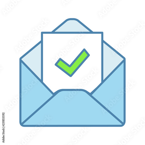 Email confirmation color icon