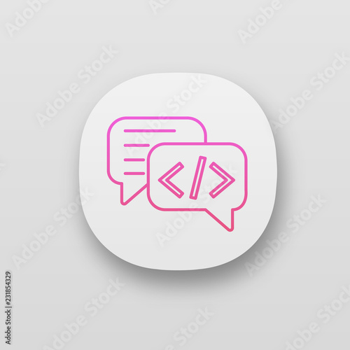 Chatbot coding app icon