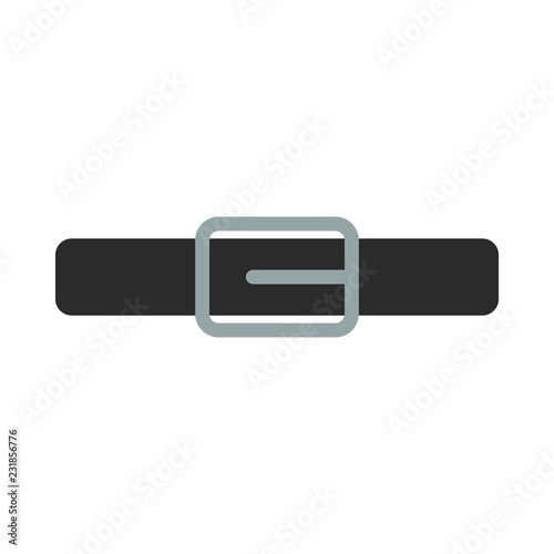 belt flat icon on isolated white transparent background. 