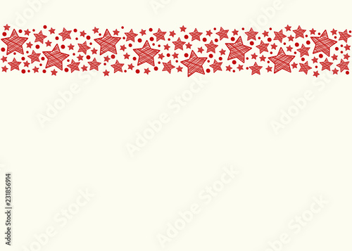 Wallpaper Mural Layout of Christmas greeting card with decorative stars. Vector. Torontodigital.ca