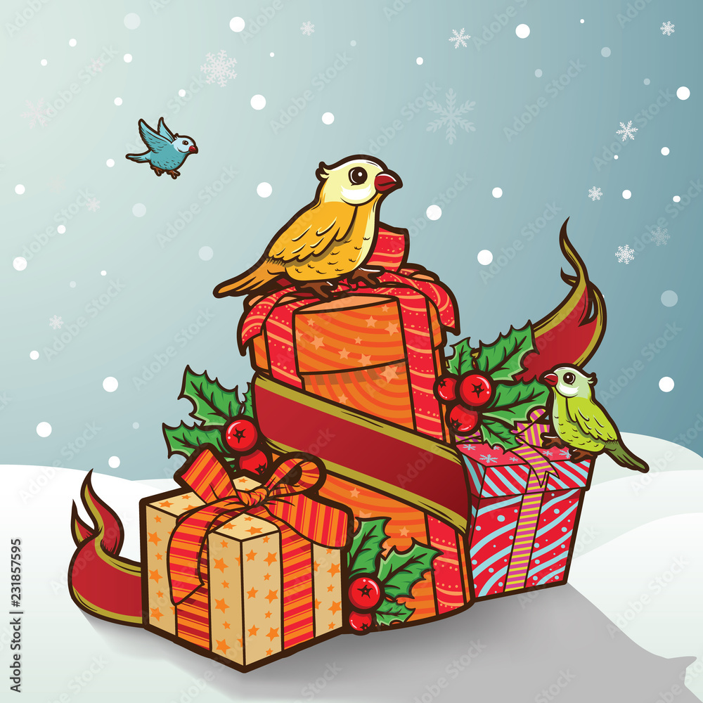 Naklejka premium Christmas background template