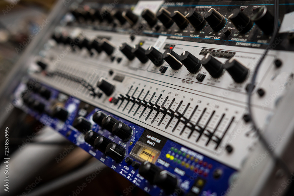 control panel of professional music equipment control panel of professional music equipment