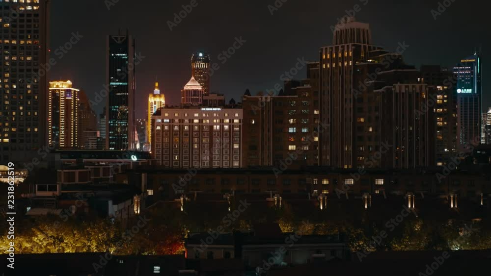 Nightime view from the Bund over Lujiazui, Pudong area in Shanghai, China. Nightime view from the Bund over Lujiazui, Pudong area in Shanghai, China.