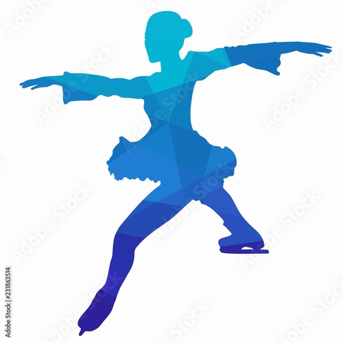 illustration of a figure skater , vector draw