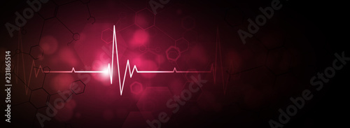 heartbeat red background photo