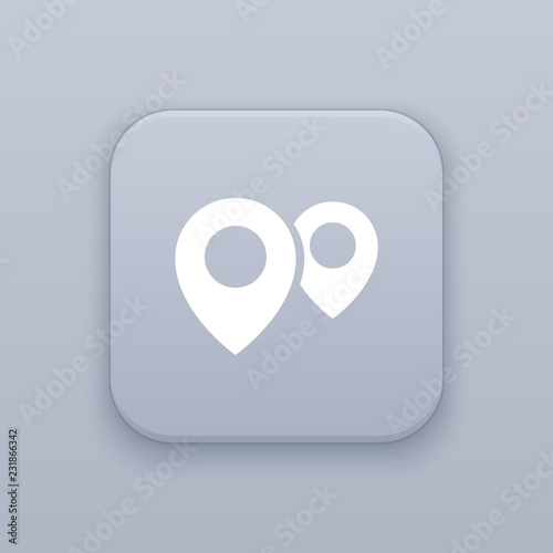 Location, navigation button, best vector