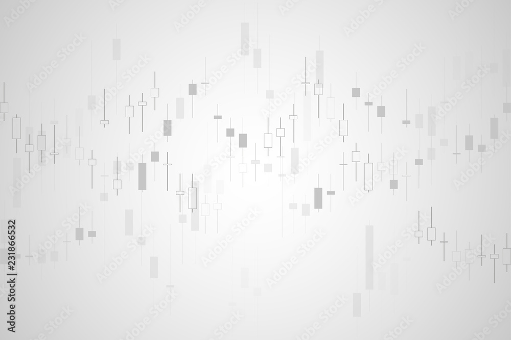 Business candle stick graph chart of stock market investment trading, Bullish point, Bearish point for business and financial concepts, reports and investment. Vector illustration