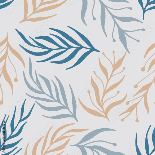 Beautiful seamless vector pattern with floral elements.