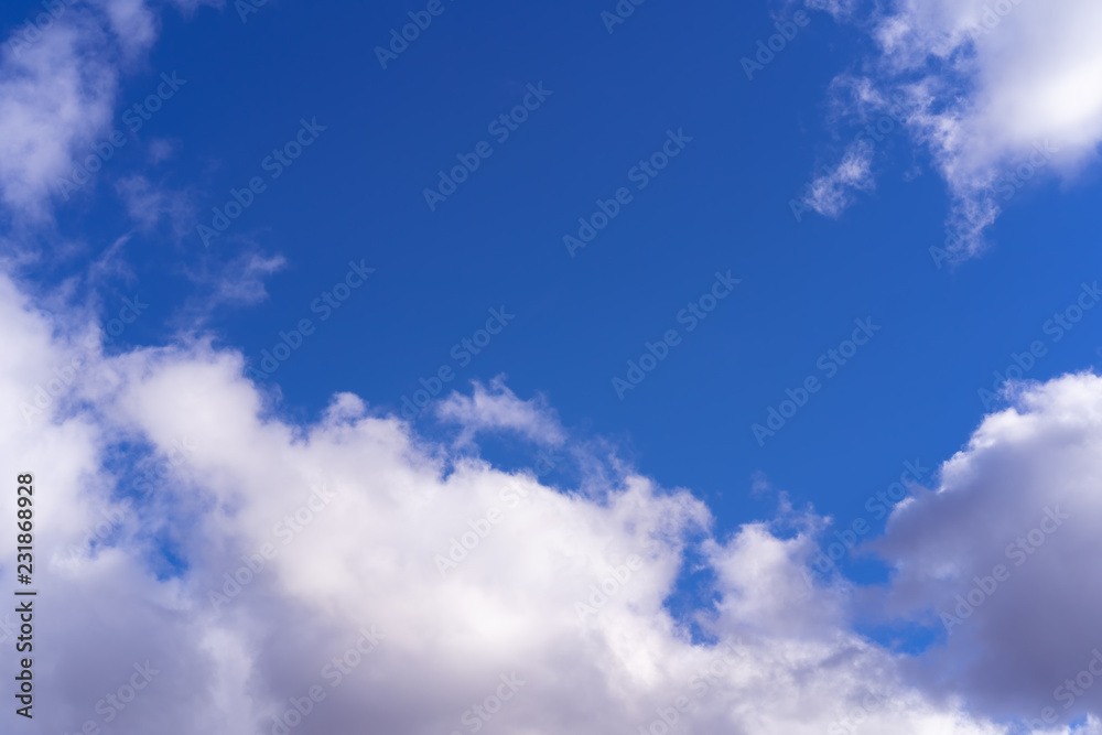 Fototapeta premium blue sky with cloud closeup