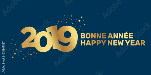 Carte de Vœux 2019 - Bonne Année - Happy New Year