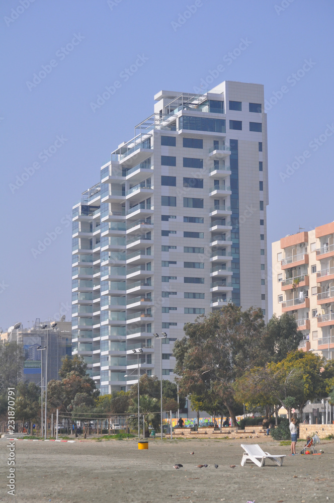 Obraz premium The beautiful Olympic Residence (Hotel) building Limassol in Cyprus