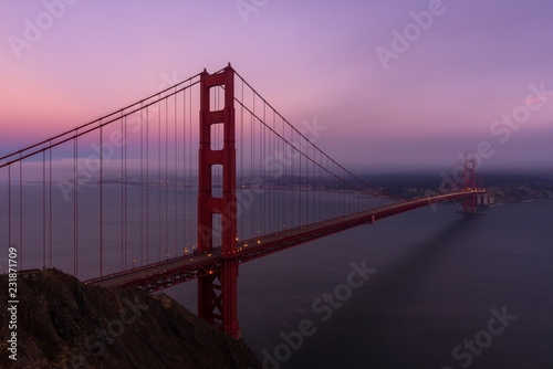 Golden Gate Bridge from Battery Spencer in San Francisco, California, USA