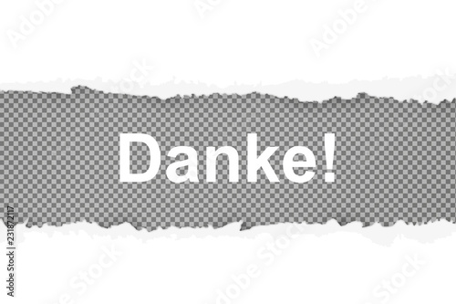 Danke! - auf transparentem Vektorhintergrund