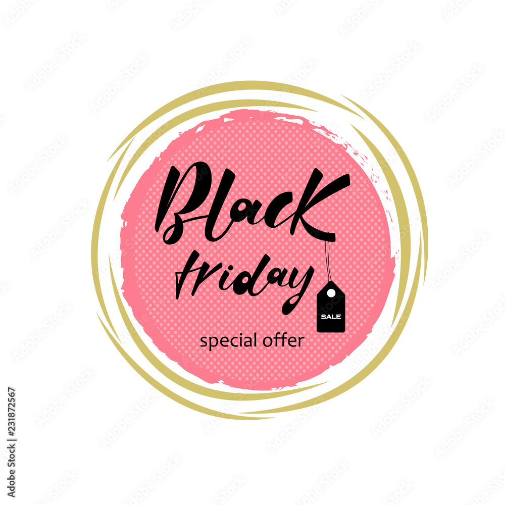 Hand drawn BLACK FRIDAY typography poster. Lettering with frame. Text for card, postcard, logo, badge. Vector illustration EPS 10 Hand drawn BLACK FRIDAY typography poster. Lettering with frame. Text for card, postcard, logo, badge. Vector illustration EPS 10