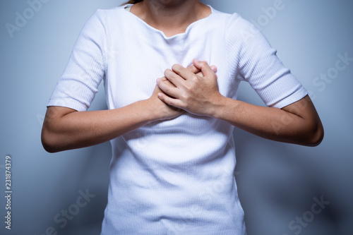 Woman has chest pain