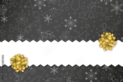 Blanko Geschenkkarte - weihnachtliches Linienmuster