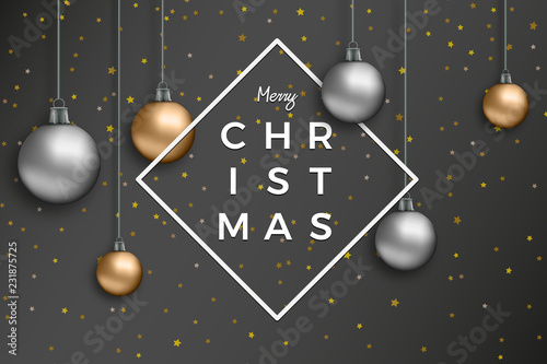 Merry Christmas X-Mas Card - Konfetti Sterne photo