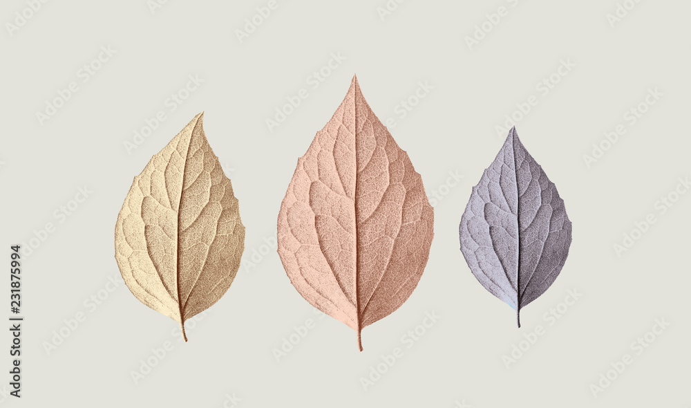 metallic leaves styling metallic leaves styling