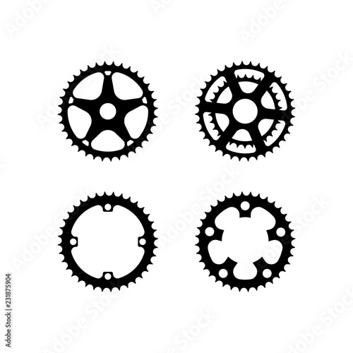 Bicycle crank vector collection photo