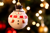 christmas ball decoration. Christmas Blurry background. Selective focus