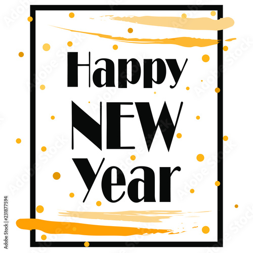 2019 Happy New Year card design. New year poster.