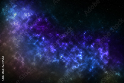 Fototapeta Naklejka Na Ścianę i Meble -  Colorful galaxy in space. Dust and stars. Background texture.