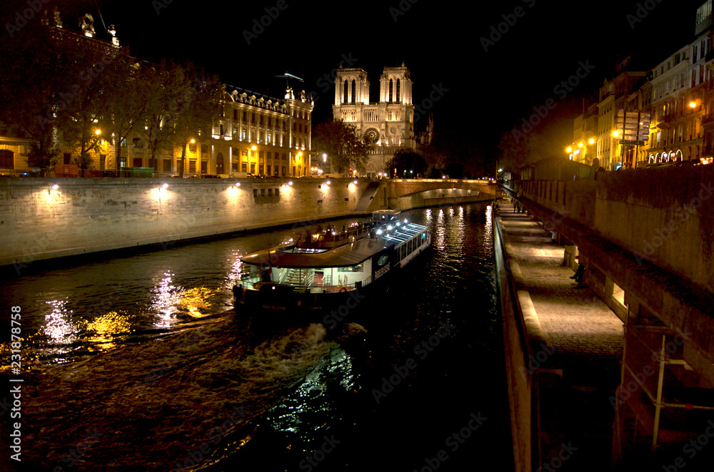 Notre-Dame Cathedral,on the Île de la Cité,along the Seine River, Paris