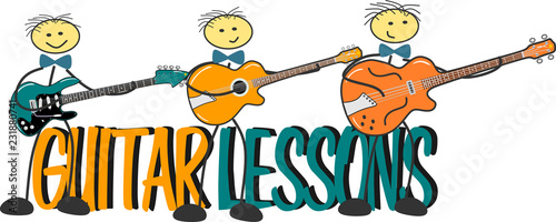 Strichmännchen spielen Gitarre - Guitar Lessons