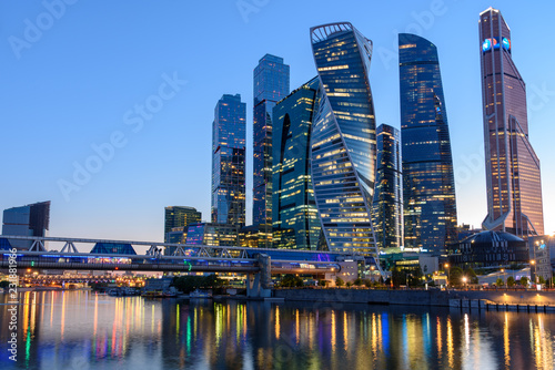 Evening Moscow City, Russia