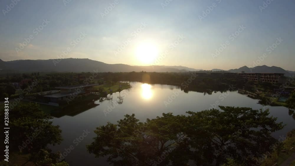 4K Time lapse of mountain lake sunset 4K Time lapse of mountain lake sunset