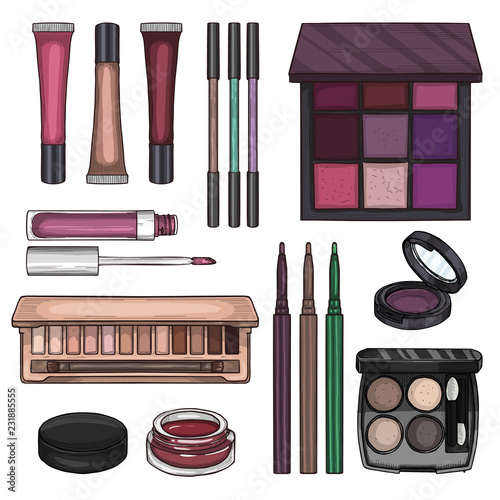 Sketch set of makeup products