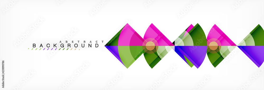 Triangles and circle geometric background Triangles and circle geometric background