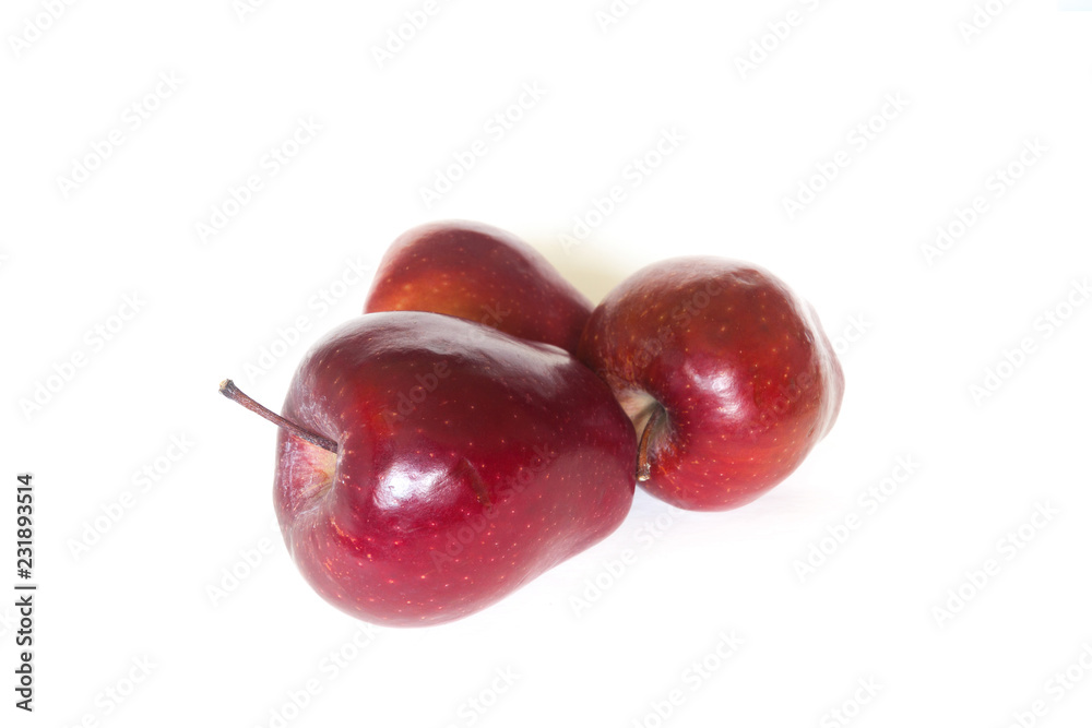 Red apple isolated on white background. Red apple isolated on white background.