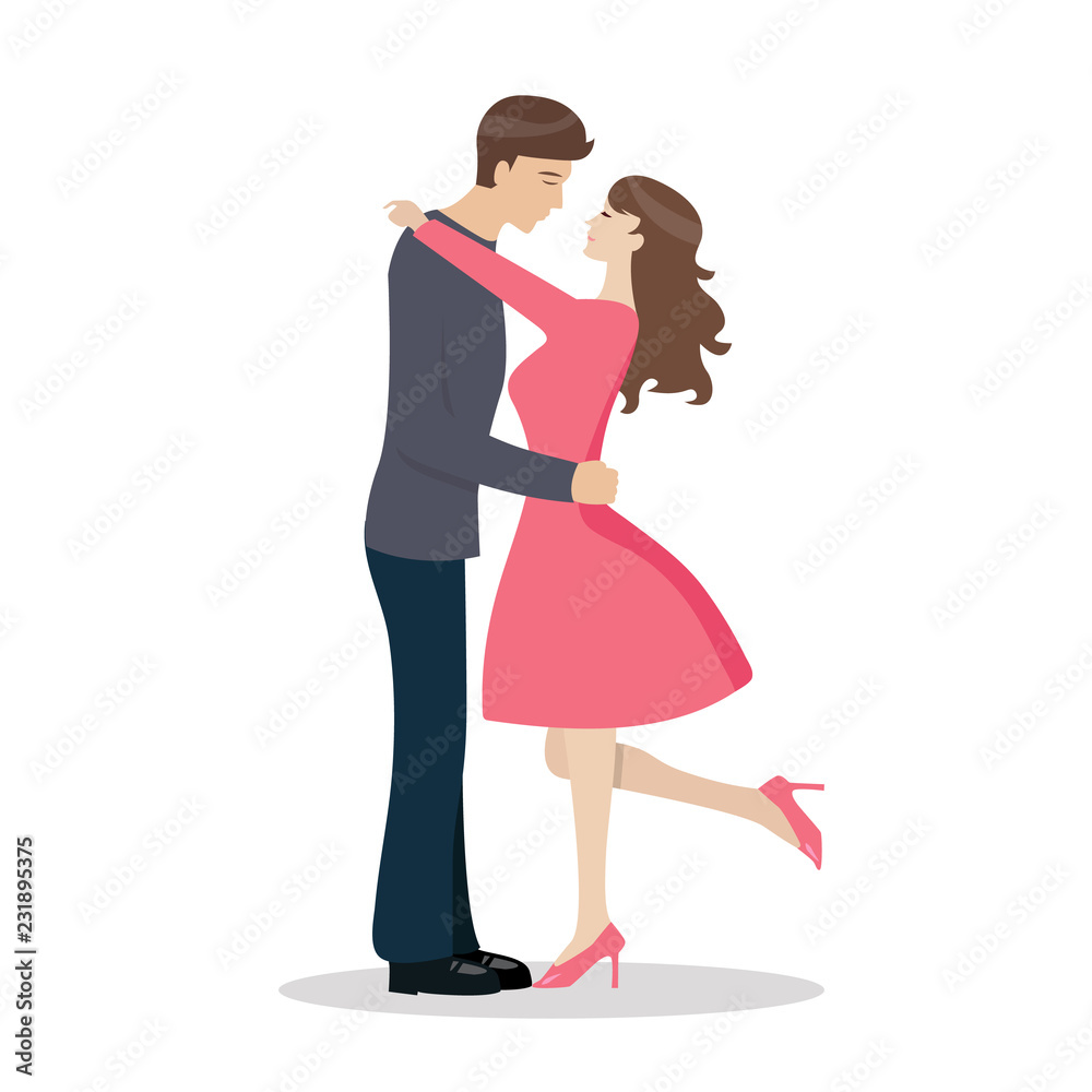 Fototapeta premium Loving couple are kissing