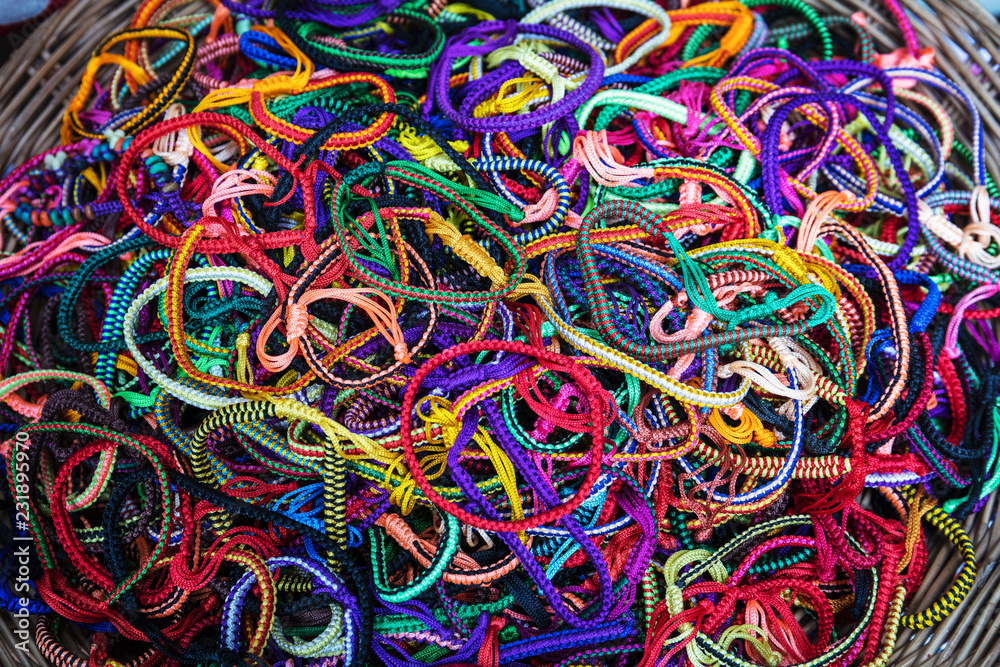 colour bracelets hand knotted rope.