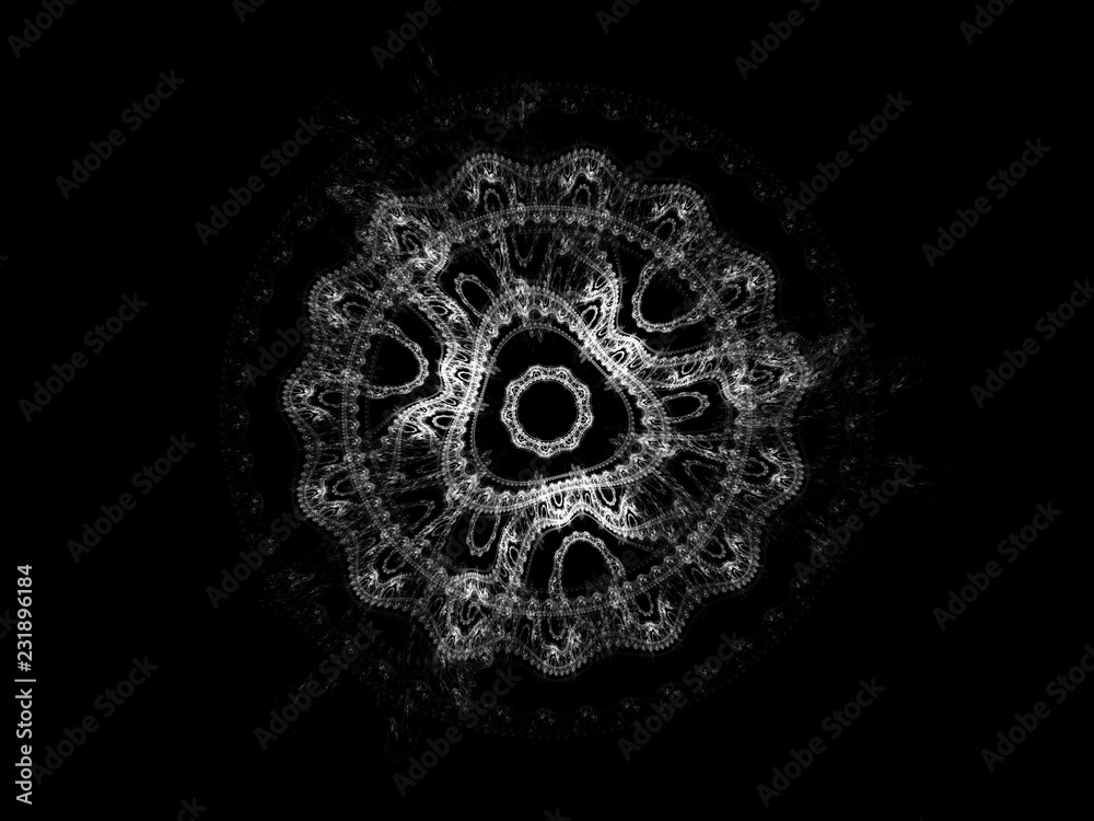 Obraz surreal Futuristic digital 3d design art abstract background fractal illustration for meditation and decoration wallpaper