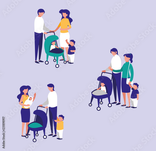 cute family members avatar character