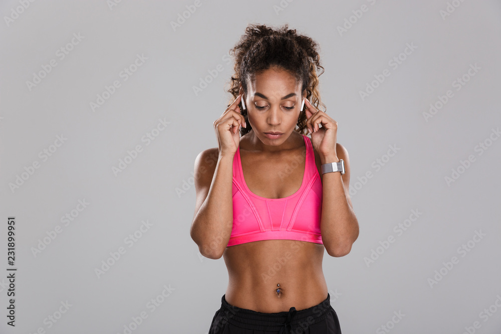 Portrait of an afro american young sportswoman Portrait of an afro american young sportswoman